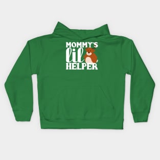 Mommy's Lil' Littler Helper Reindeer Christmas Design Kids Hoodie